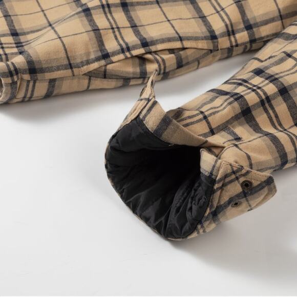 COEVALS CLUB Men's Sherpa Lined Flannel Long Sleeve Plaid Snap Button Up Shirt - Picture 5 of 8